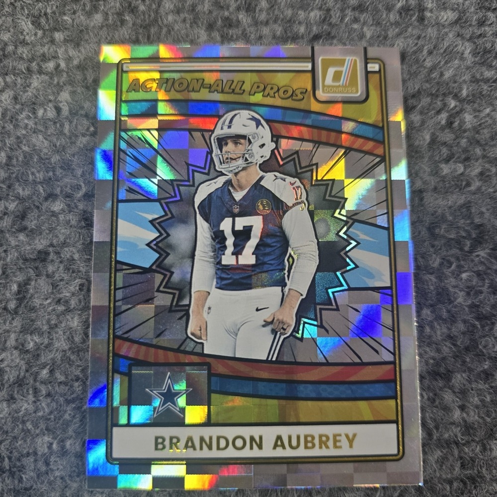 2025 Panini Donruss Brandon Aubrey Action-All Pros Checkerboard Foil #AAP-BAU
